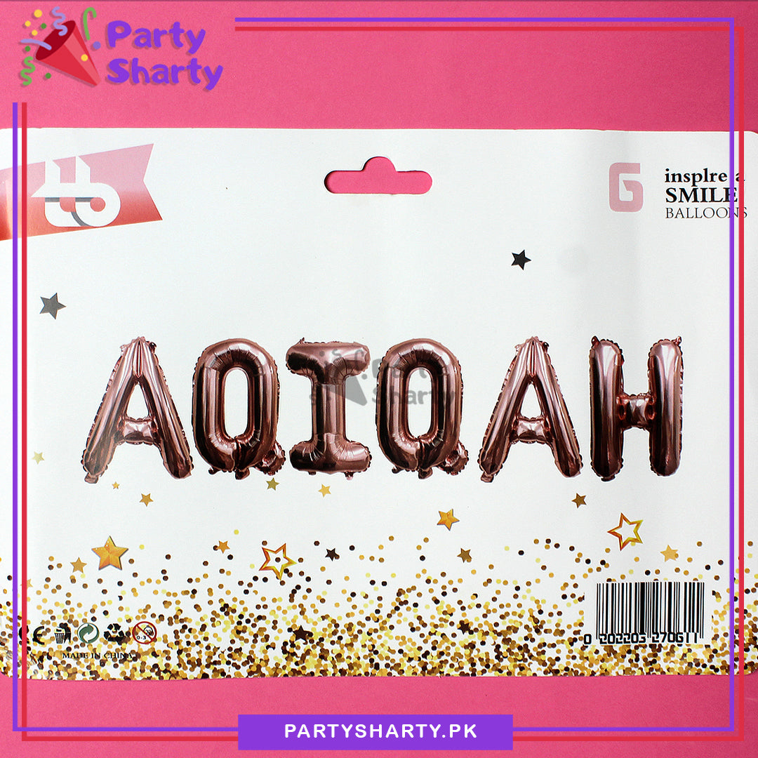 Aqiqah Foil Balloon Set For Aqiqah Mubarak Party Decoration and Celebrations