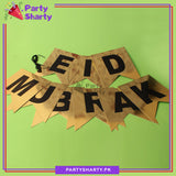 Eid Mubarak Golden Card Banner For Eid Decoration and Celebration