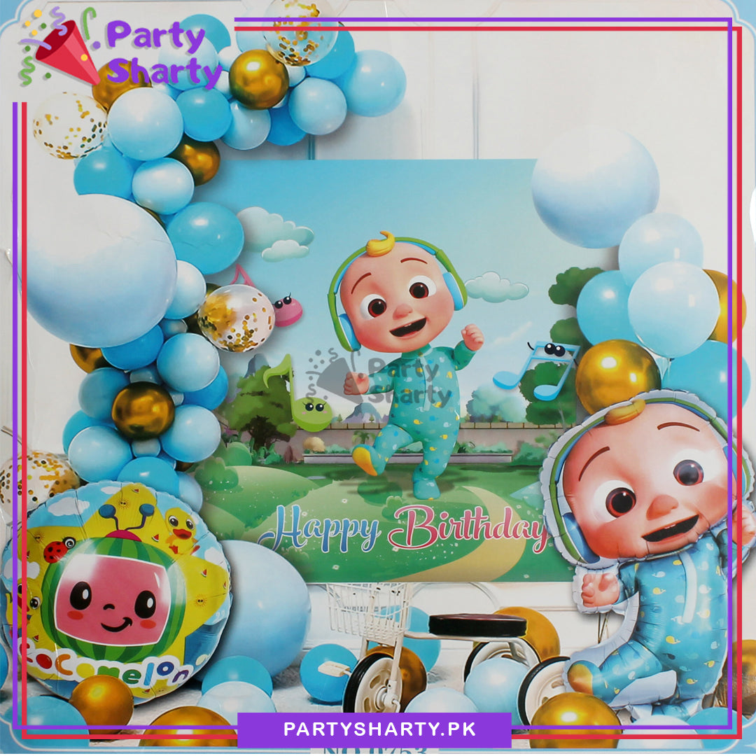 Happy Birthday Cocomelon Theme Set for Theme Based Birthday Decoration and Celebration