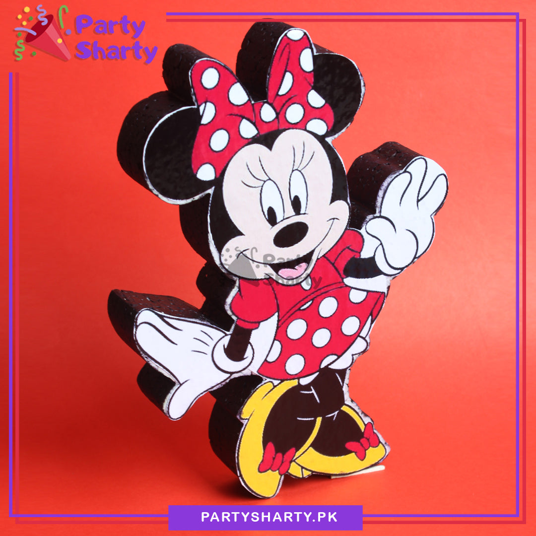 Minnie Mouse Character Thermocol Standee For Minnie Mouse Theme Based Birthday Celebration and Party Decoration