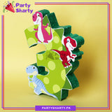 Numeric 3 Thermocol Standee For Dragon / Dinosaur Theme Based Third Birthday Party Decoration