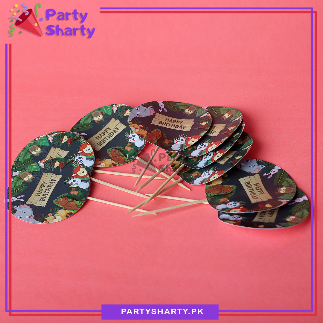 Jungle / Safari Cup Cake Topper For Jungle / Safari Birthday Theme Party and Decoration