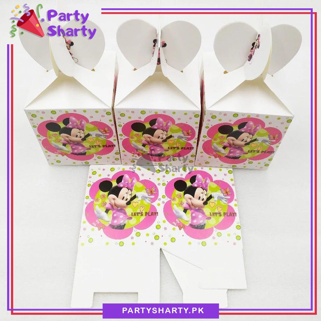 Minnie Mouse Theme Goody Boxes Pack of 10 For Minnie Mouse Theme Birthday