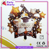 Congrats Grad Star Shaped Foil Balloon for Graduation Party Decoration and Celebration