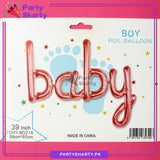 Baby Scripted Foil Balloon For Baby Shower, Welcome Baby and Gender Reveal Decoration and Celebrations