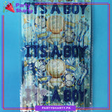 Its a Boy / Girl Printed Foil Curtain Backdrop For Baby Shower, Gender Reveal and Welcome Baby Decoration and Celebrations