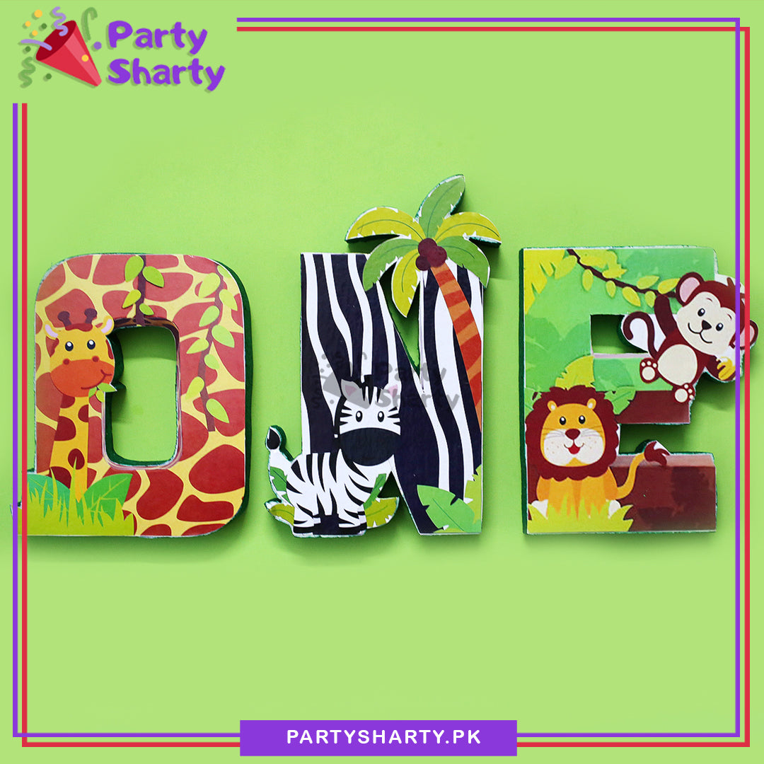 ONE Thermocol Standee For Jungle / Safari Theme First Based Birthday Celebration and Party Decoration