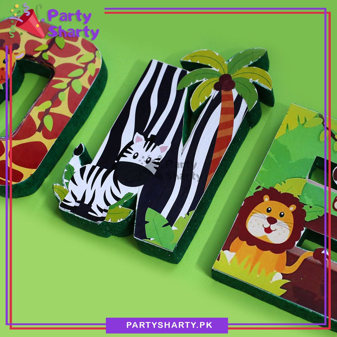 ONE Thermocol Standee For Jungle / Safari Theme First Based Birthday Celebration and Party Decoration