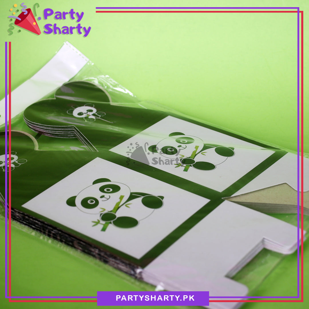 Panda Theme Goody Boxes - Pack of 10 For Birthday Party and Decoration