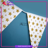Golden Stars Pattern Party Flag Bunting for Party Decoration and Celebration