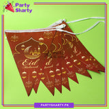 Eid Mubarak Flags Bunting (Pack of 10) For Eid Celebration and Decoration