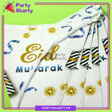 Eid Mubarak Flags Bunting (Pack of 10) For Eid Celebration and Decoration