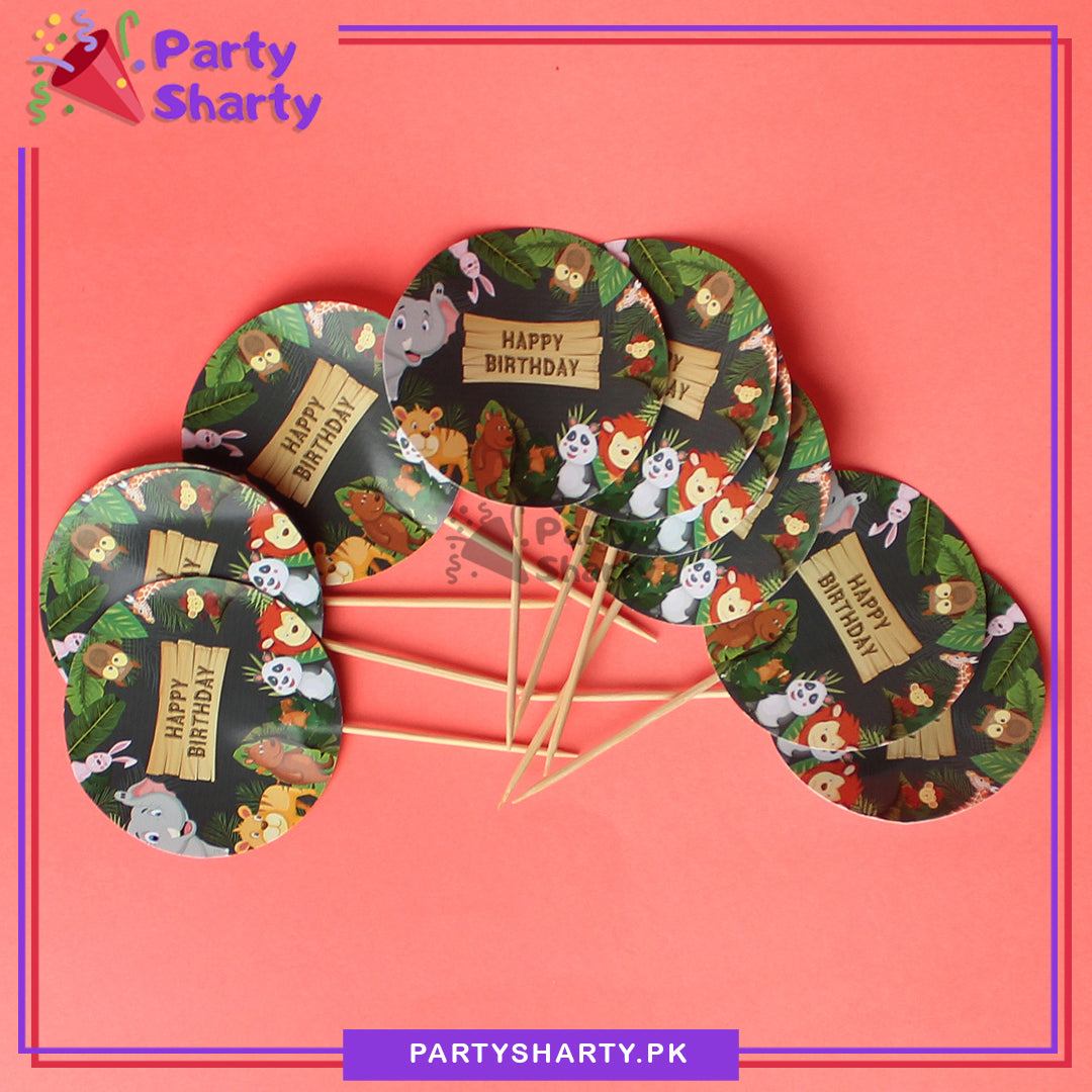 Jungle / Safari Cup Cake Topper For Jungle / Safari Birthday Theme Party and Decoration