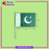 Hand held Pakistan Flag For Independence Day Celebration and Decoration