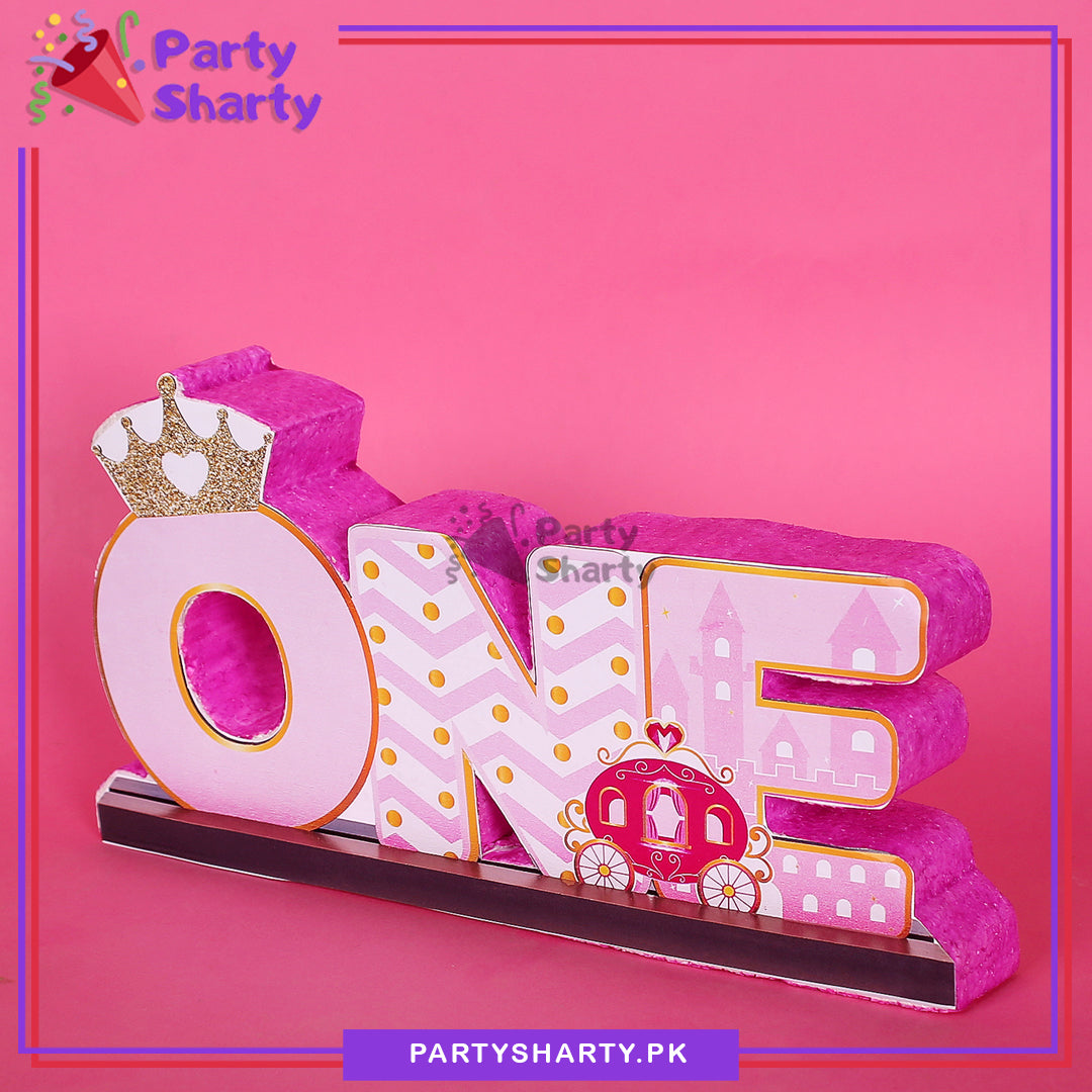 ONE Thermocol Standee For Princess Theme Based First Birthday Celebration and Party Decoration