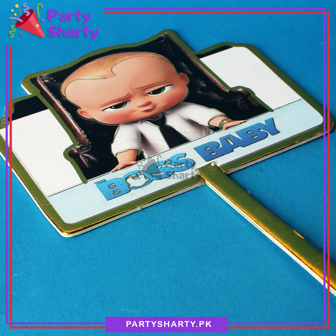 Boss Baby Theme Card Board Material Cake Topper For Birthday Party Celebration and Decoration