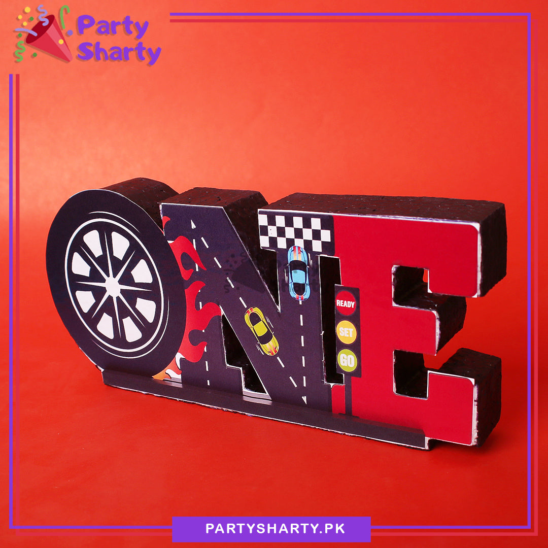 ONE Thermocol Standee For Lightning McQueen Cars Theme Based First Birthday Celebration and Party Decoration
