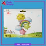 6pcs/Set Happy Birthday Sun with Cloud, Rainbow and Star Shaped foil balloon Set for Kid Birthday Party Decoration
