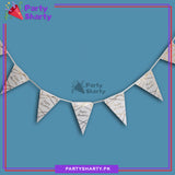 Happy Birthday Printed Flag Bunting Garland for Birthday Party Decoration and Celebration