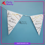 Happy Birthday Printed Flag Bunting Garland for Birthday Party Decoration and Celebration