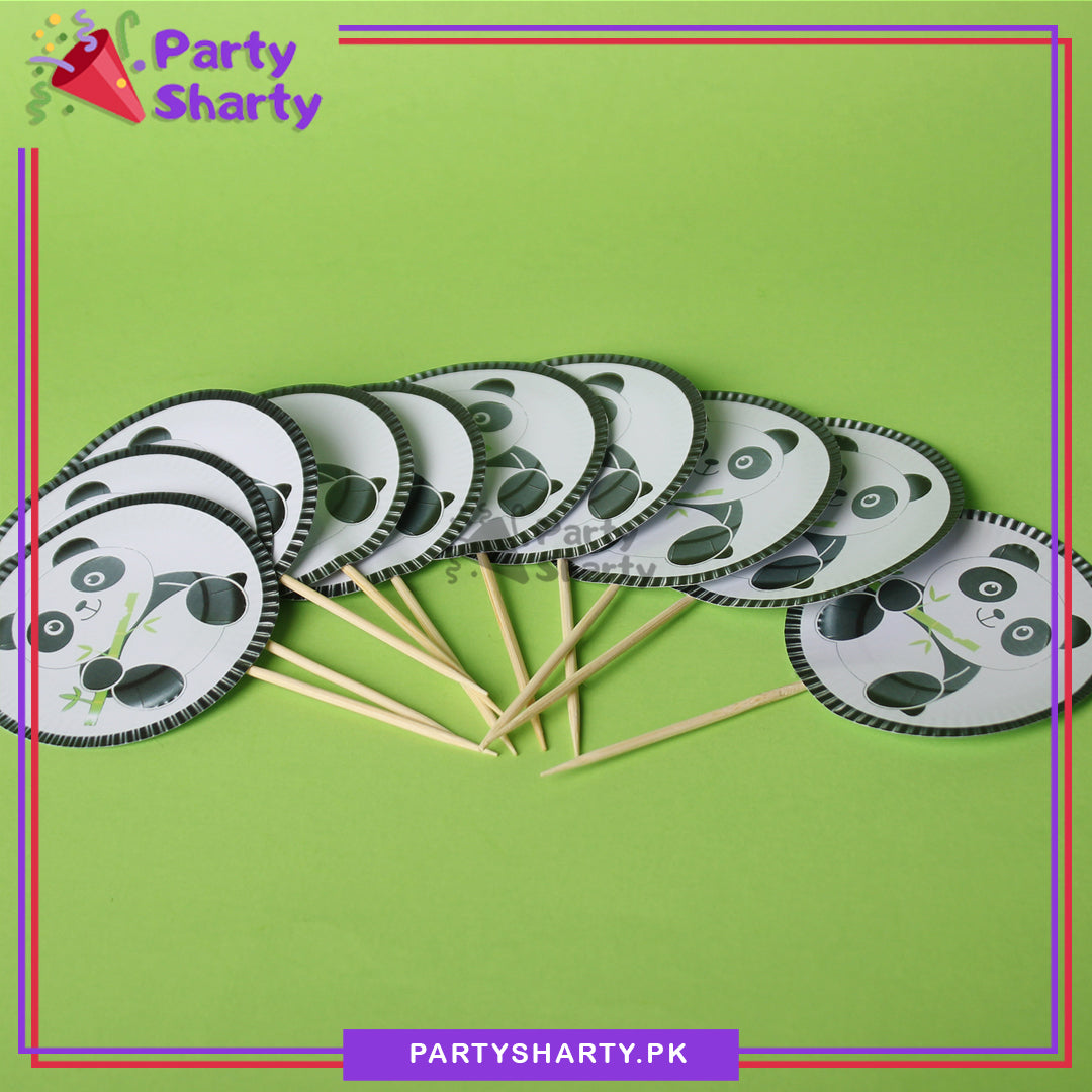 Panda Cup Cake Topper For Panda Birthday Theme Party and Decoration