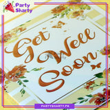 Get Well Soon Floral Design Greeting Card