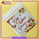 Get Well Soon Floral Design Greeting Card