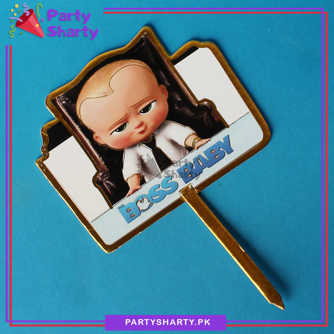 Boss Baby Theme Card Board Material Cake Topper For Birthday Party Celebration and Decoration