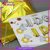 'I DO' Foil Alphabet with 05 Ring Shaped Foil Balloon Set for Bridal Shower, Engagement, Wedding Event Celebration and Decoration