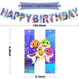 Baby Shark Theme Happy Birthday Card Banner For Birthday Decoration and Celebrations