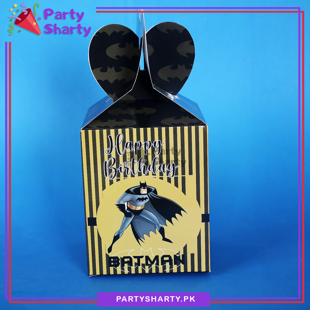 Batman Theme Goody Boxes Pack of 10 For Batman Theme Birthday Decoration and Celebration