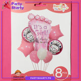 Its a Boy / Girl Foot Shaped Foil Balloon Set of 8 For Baby Shower, Welcome Baby and Gender Reveal Decoration and Celebrations