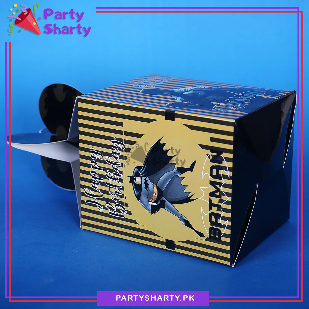 Batman Theme Goody Boxes Pack of 10 For Batman Theme Birthday Decoration and Celebration