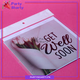 Get Well Soon Floral Bouquet Design Greeting Card