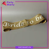 Bride To Be Sash For Bridal Shower Event and Celebration