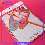 Unicorn Theme Cardboard Cake Topper For Birthday Party Celebration and Decoration