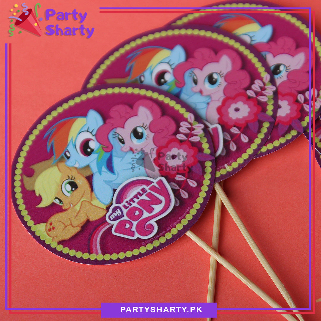 Little Pony Cup Cake Topper For Little Pony Birthday Theme Party and Decoration