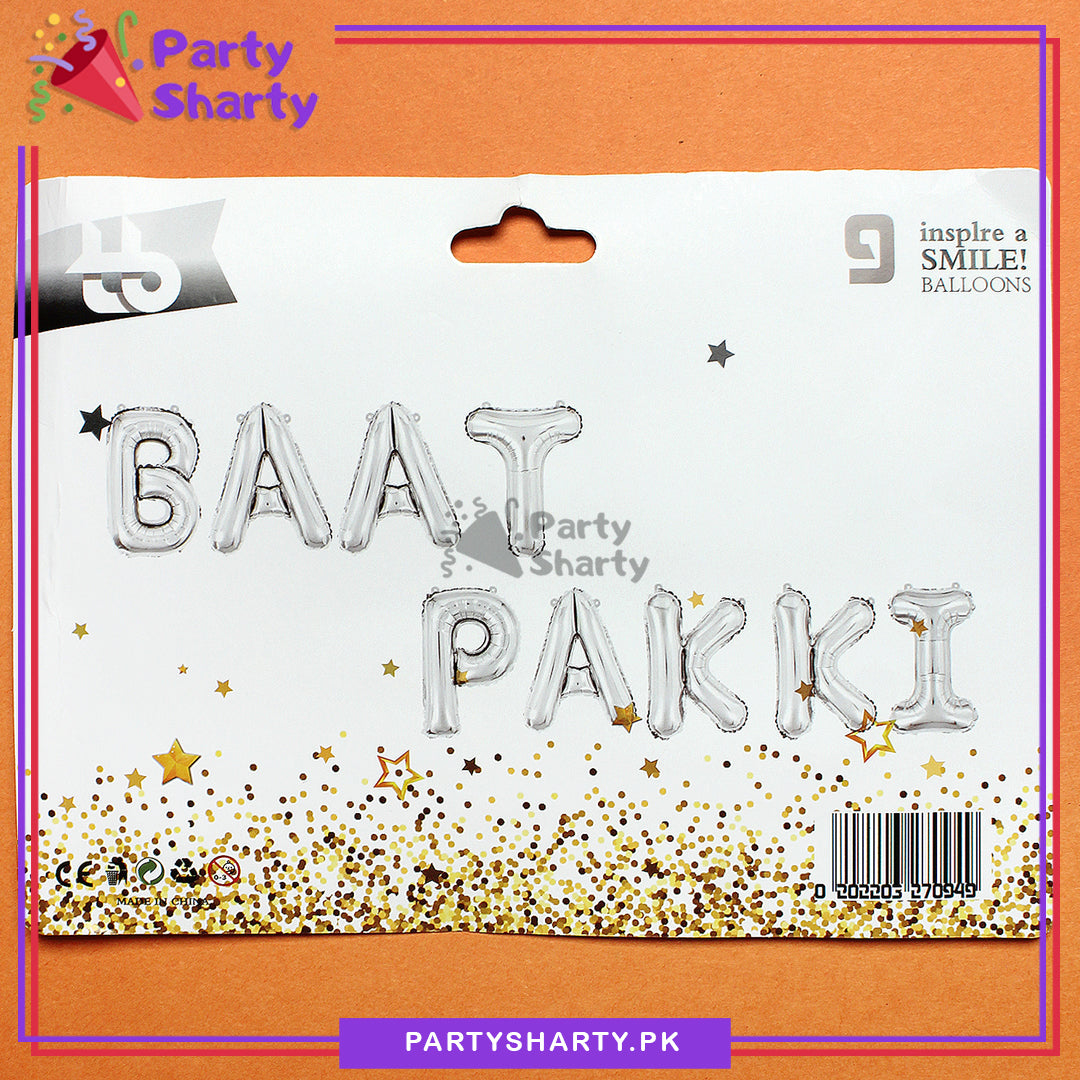 Baat Pakki Foil Balloon Set For Engagement Party Decoration and Celebrations