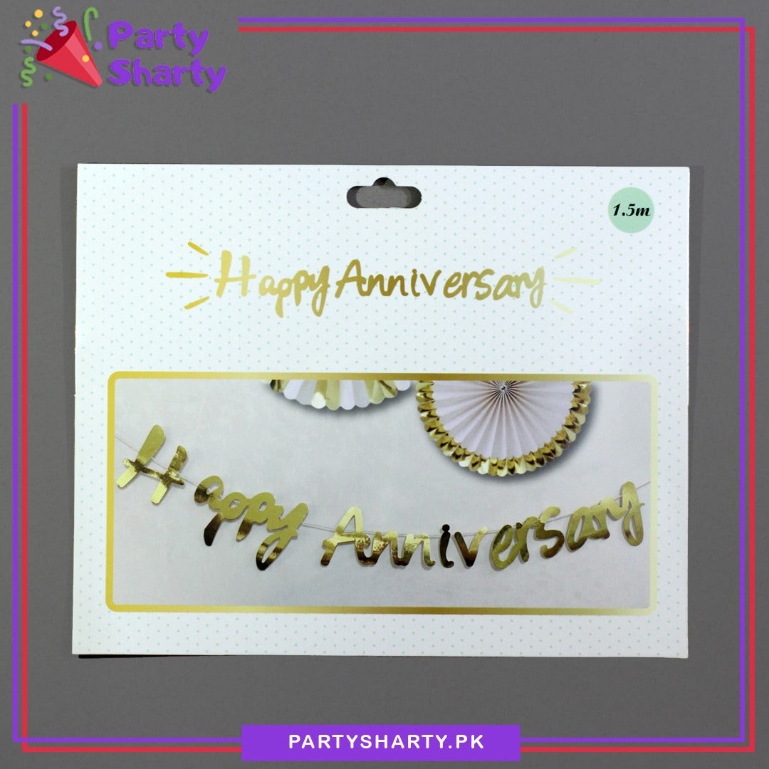 Happy Anniversary Bunting Card Banner For Decoration and Celebration