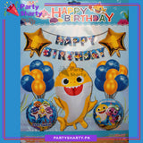 Baby Shark Theme Happy Birthday Set for Theme Based Birthday Decoration and Celebration
