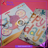 Purple Narwhal / Baby Whale Shaped Foil Balloon set of 5 For Under The Sea Theme Birthday Decoration and Celebrations