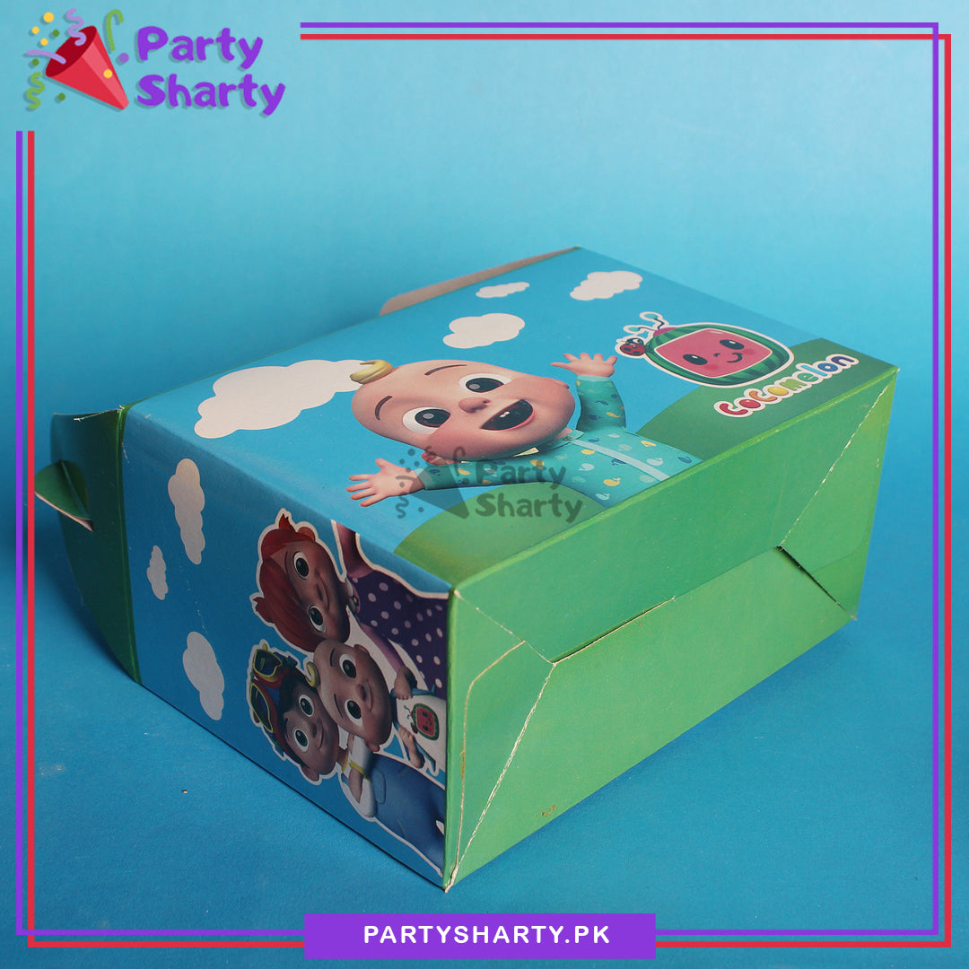 Cocomelon Theme Goody Boxes Pack of 10 For Cocomelon Theme Birthday Decoration and Celebration