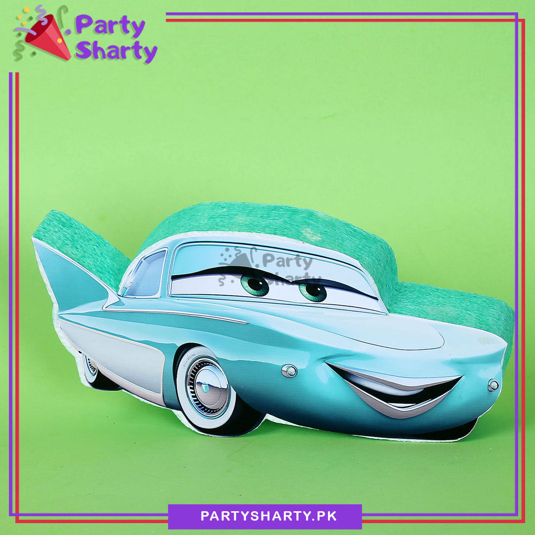 Flo Character Thermocol Standee For McQueen Theme Birthday Party Decoration