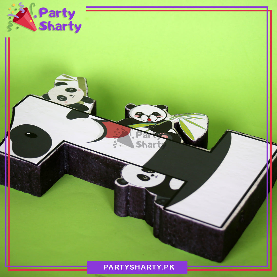 Numeric 1 Thermocol Standee For Panda Theme Based First Birthday Celeb ...