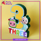 Numeric 3 Thermocol Standee For Cocomelon Theme Based Third Birthday Celebration and Party Decoration
