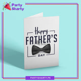 Happy Father's Day Simple Bow Printed Greeting Card