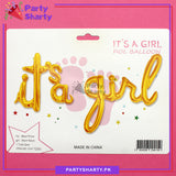 It's A Boy / Girl Scripted Foil Balloon Banner For Baby Shower, Welcome Baby and Gender Reveal Decoration and Celebrations