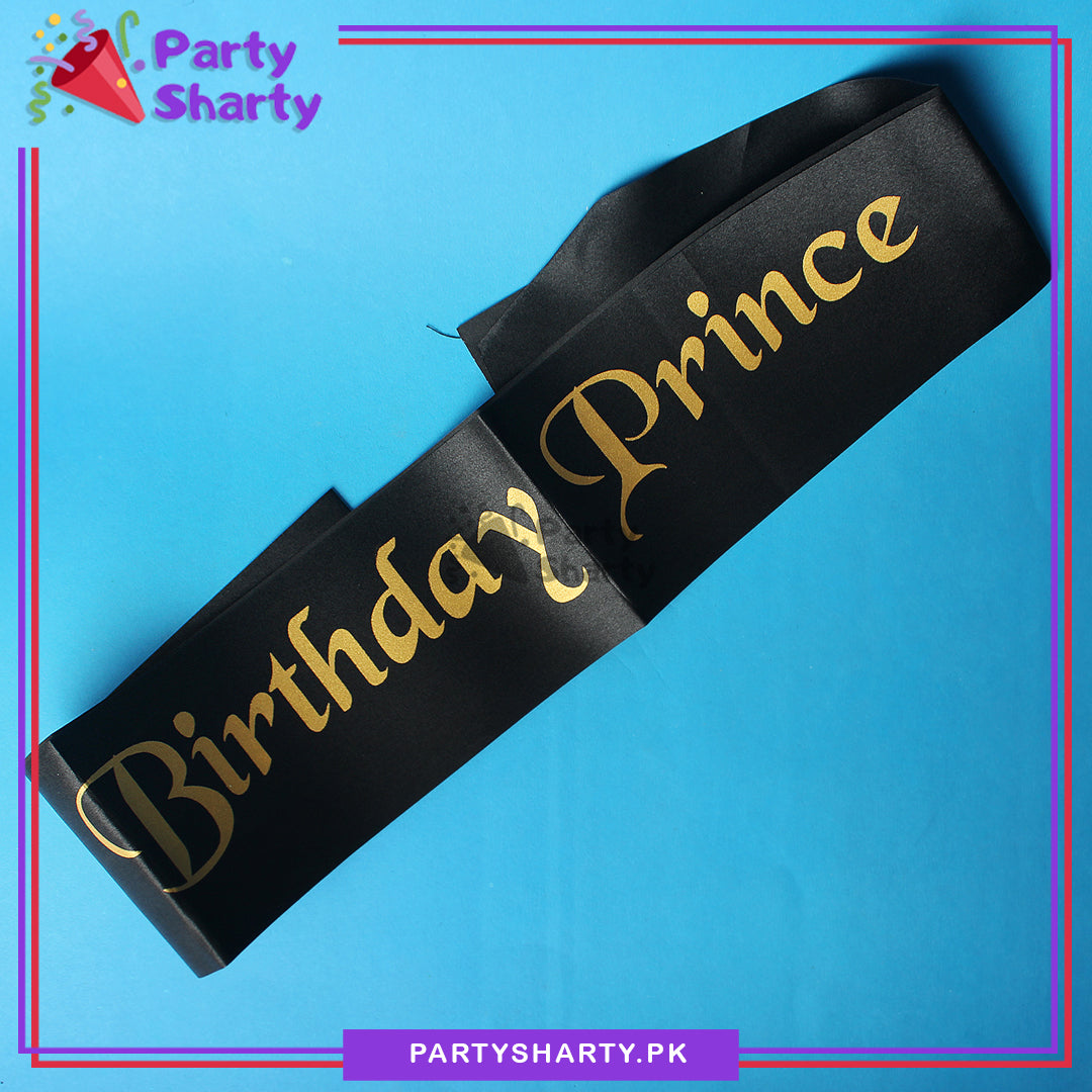 Birthday Prince Sash For Birthday Party Event and Celebration