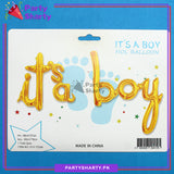 It's A Boy / Girl Scripted Foil Balloon Banner For Baby Shower, Welcome Baby and Gender Reveal Decoration and Celebrations