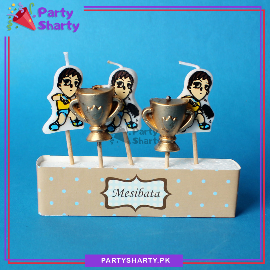 Sports Themed (Golden) Trophy Shaped Candles For Foot Ball Theme Decoration and Celebration